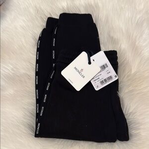 Moncler Black Sweatpants Sleek and Versatile size 6 kids brand new with tag